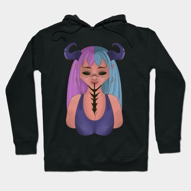 Demon girl Hoodie by lizajambalaya